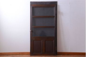 和製アンティーク　気泡ガラス入り!上質な古いドア