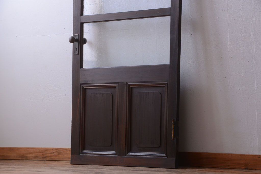 和製アンティーク　気泡ガラス入り!上質な古いドア