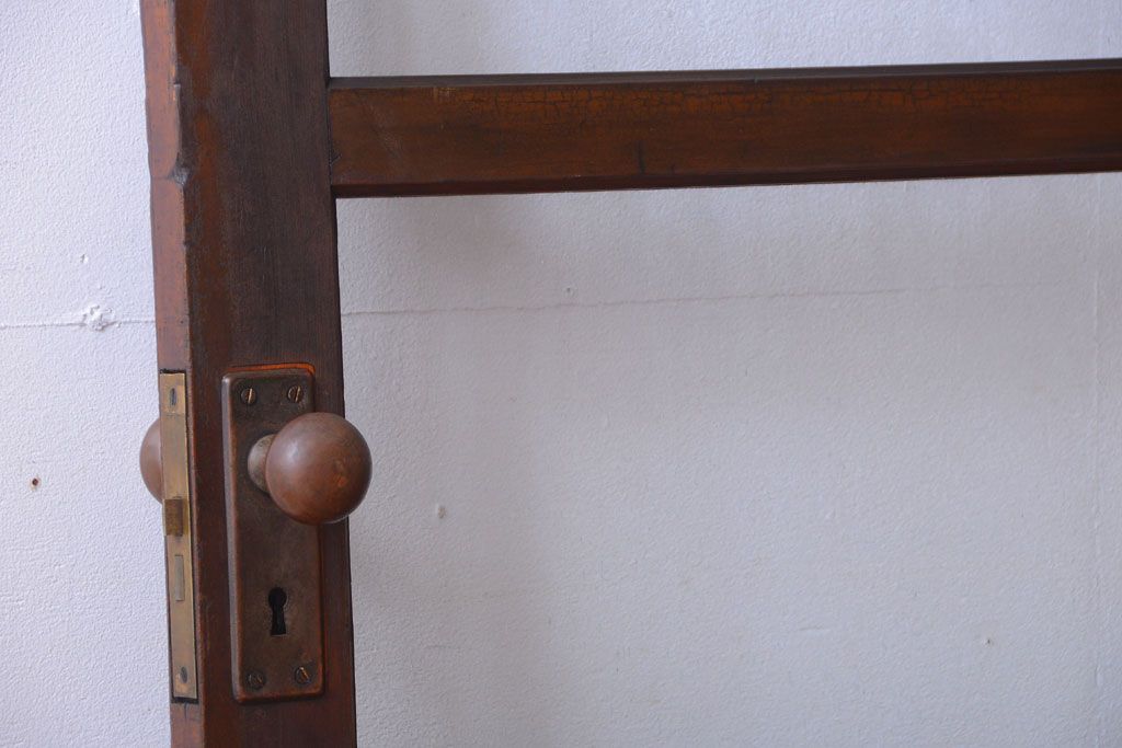 和製アンティーク　気泡ガラス入り!上質な古いドア