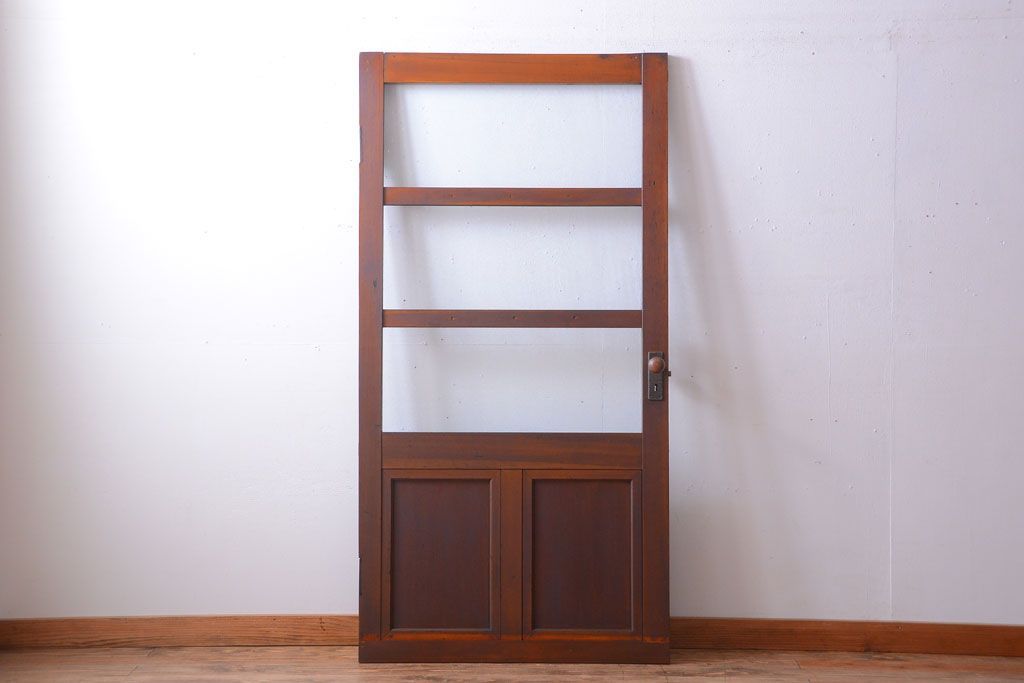 和製アンティーク　気泡ガラス入り!上質な古いドア