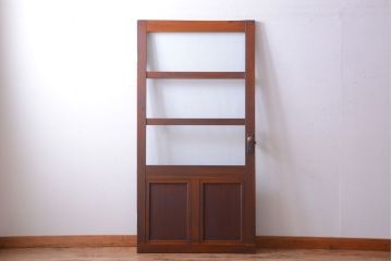 和製アンティーク　気泡ガラス入り!上質な古いドア