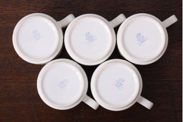 アンティーク雑貨　イギリスビンテージ　HORNSEA(ホーンジー)　カップ&ソーサーなど7点