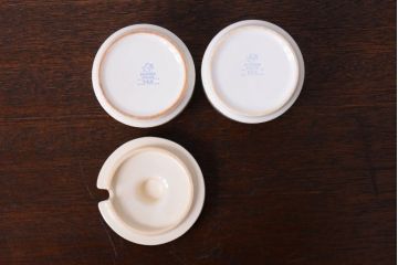 アンティーク雑貨　イギリスビンテージ　HORNSEA(ホーンジー)　カップ&ソーサーなど7点