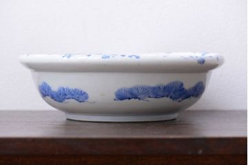 アンティーク雑貨　古民具・骨董 明治期 龍の図 染付深鉢(お皿)