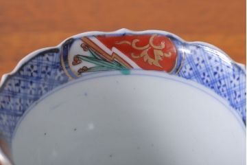 アンティーク雑貨　古民具・骨董　幕末〜明治　色絵向付8客(猪口・伊万里)