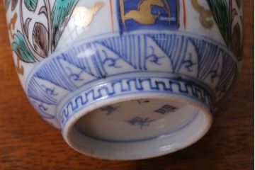 アンティーク雑貨　古民具・骨董　幕末〜明治　色絵向付8客(猪口・伊万里)