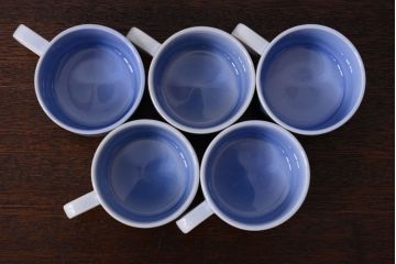アンティーク雑貨　イギリスビンテージ　HORNSEA(ホーンジー)　Tapestry(タペストリー)シリーズ　カップ&ソーサー5客セット