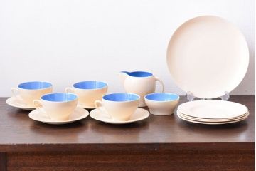 アンティーク雑貨　イギリスビンテージ　Susie Cooper(スージークーパー)　カップ&ソーサー　皿など11点セット