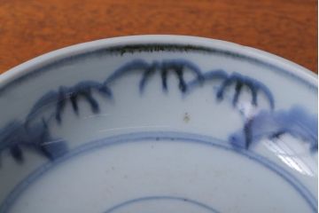 アンティーク雑貨　アンティーク 江戸期　蛸唐草　染付なます皿など3点セット