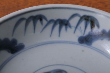 アンティーク雑貨　アンティーク 江戸期　蛸唐草　染付なます皿など3点セット