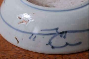 アンティーク雑貨　アンティーク 江戸期　蛸唐草　染付なます皿など3点セット