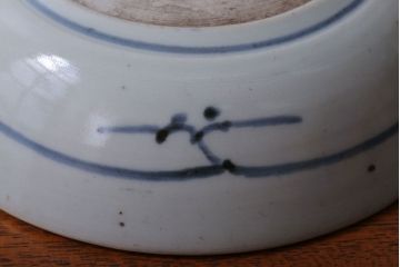 アンティーク雑貨　アンティーク 江戸期　蛸唐草　染付なます皿など3点セット