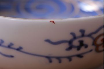 アンティーク雑貨　アンティーク　江戸明治　波千鳥の図・向付5客(伊万里)(2)