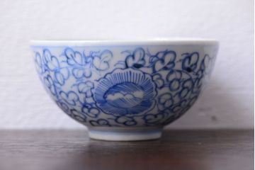 アンティーク雑貨　古民具・骨董　幕末〜明治　綿描き蓋茶碗6客(伊万里)