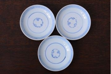 アンティーク雑貨　古民具・骨董　幕末〜明治　綿描き蓋茶碗6客(伊万里)