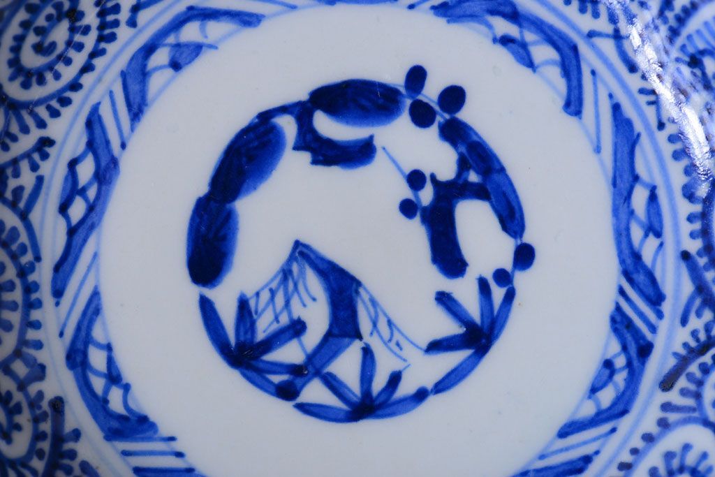 714『唐津 草文 皿』　/骨董品 古美術 古道具 アンティーク 唐津・草文陶片-Antique DejaVU（アンティークデジャヴ