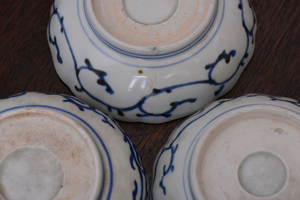 膾皿　江戸後期　骨董　アンティーク 骨董 古伊万里（江戸後期～明治） 輪花五寸皿 | FURACOCO