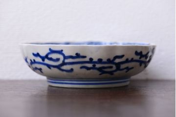 アンティーク雑貨　古民具・骨董　幕末〜明治　蛸唐草なます皿3客(伊万里)