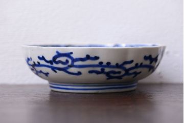 アンティーク雑貨　古民具・骨董　幕末〜明治　蛸唐草なます皿3客(伊万里)