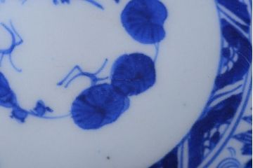 古民具・骨董　幕末〜明治　綿描き染付なます皿5客