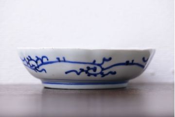 古民具・骨董　幕末〜明治　綿描き染付なます皿5客