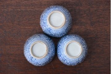 アンティーク雑貨　明治期　蛸唐草向付7客(伊万里)