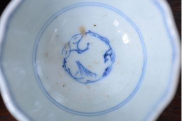 アンティーク雑貨　明治期　蛸唐草向付7客(伊万里)