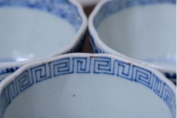 アンティーク雑貨　明治期　蛸唐草向付7客(伊万里)