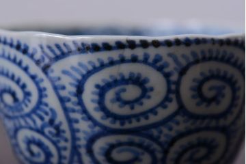 アンティーク雑貨　明治期　蛸唐草向付7客(伊万里)