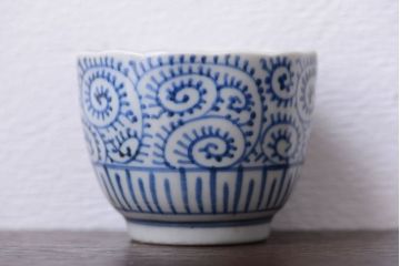 アンティーク雑貨　明治期　蛸唐草向付7客(伊万里)