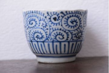 アンティーク雑貨　明治期　蛸唐草向付7客(伊万里)