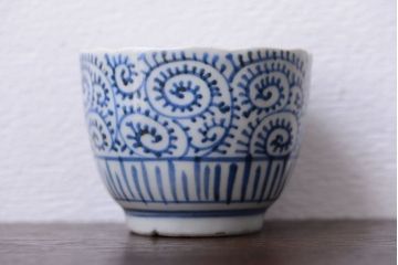 アンティーク雑貨　明治期　蛸唐草向付7客(伊万里)