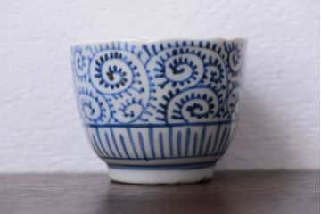 アンティーク雑貨　明治期　蛸唐草向付7客(伊万里)