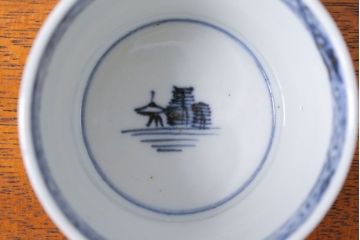 古民具・骨董　江戸後期　染付蕎麦猪口7客(伊万里)