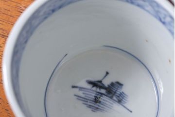 古民具・骨董　江戸後期　染付蕎麦猪口7客(伊万里)