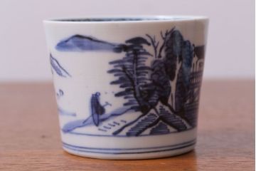 古民具・骨董　江戸後期　染付蕎麦猪口7客(伊万里)