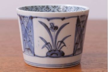 古民具・骨董　江戸後期　染付蕎麦猪口7客(伊万里)