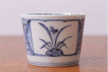 古民具・骨董　江戸後期　染付蕎麦猪口7客(伊万里)