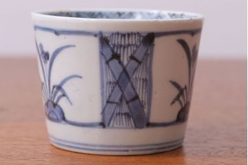 古民具・骨董　江戸後期　染付蕎麦猪口7客(伊万里)