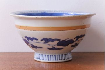 古民具・骨董　江戸〜明治　染付盃洗(はいせん)