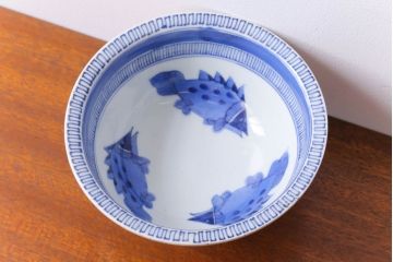 古民具・骨董　江戸〜明治　染付盃洗(はいせん)