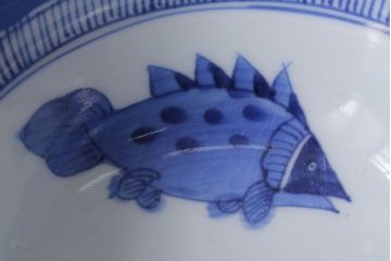 古民具・骨董　江戸〜明治　染付盃洗(はいせん)