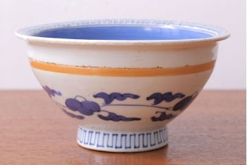 古民具・骨董　江戸〜明治　染付盃洗(はいせん)