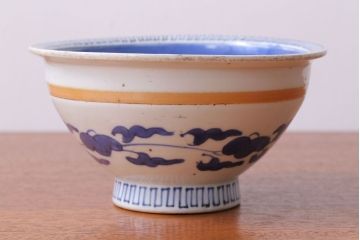 古民具・骨董　江戸〜明治　染付盃洗(はいせん)