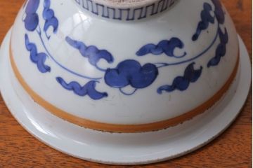 古民具・骨董　江戸〜明治　染付盃洗(はいせん)