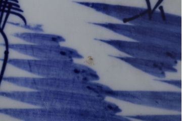 アンティーク雑貨　古民具・骨董　明治期!染付八角皿(伊万里)