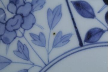 古民具・骨董　江戸期　大明成化年製!芙蓉手染付大皿