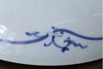 古民具・骨董　江戸期　大明成化年製!芙蓉手染付大皿