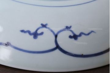 古民具・骨董　江戸期　大明成化年製!芙蓉手染付大皿