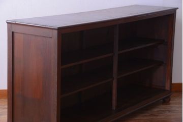 アンティーク家具　アンティーク　古い木製の脚付きオープンラック収納棚(飾り棚・本棚)